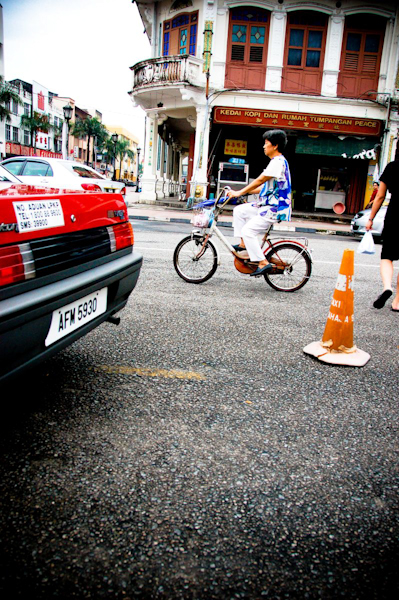 Cycling past