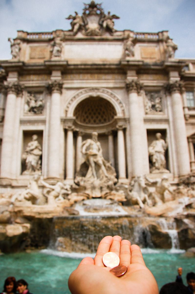 Wishing at Trevi, Rome